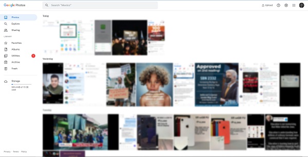 laptop google photo interface