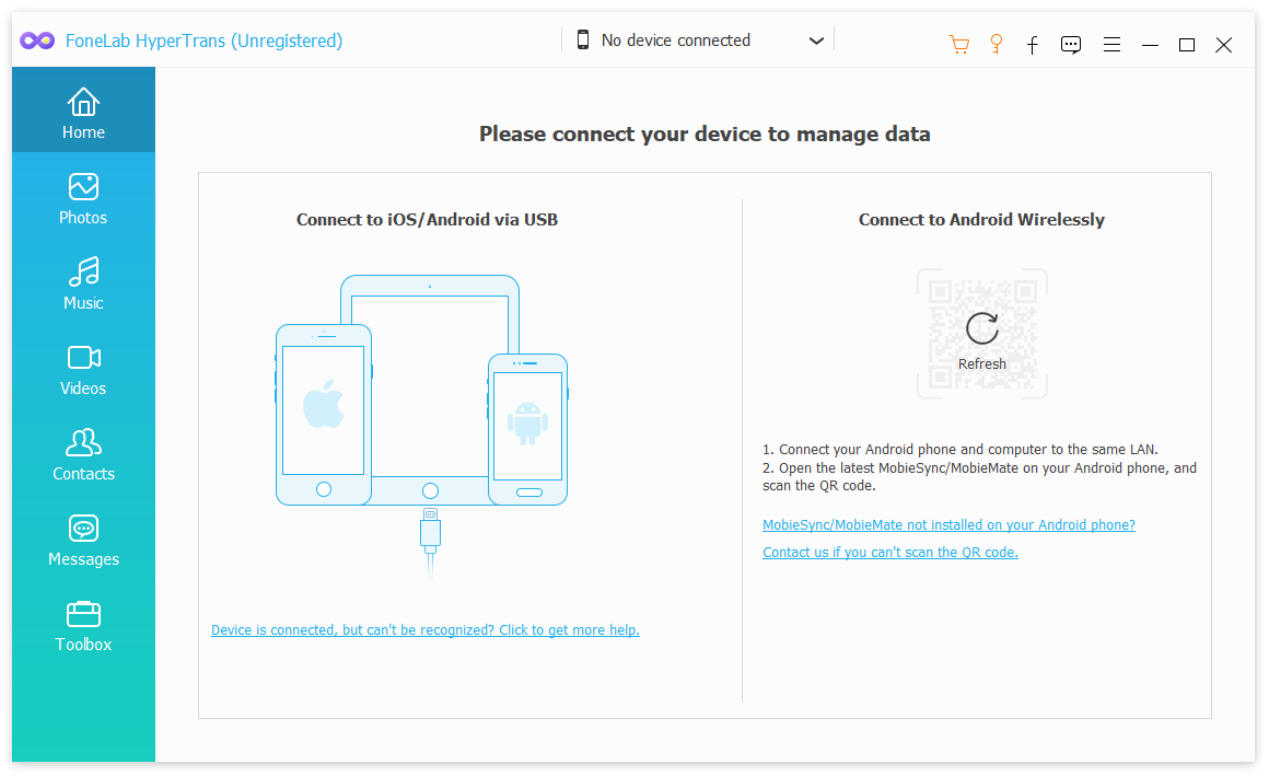 main interface