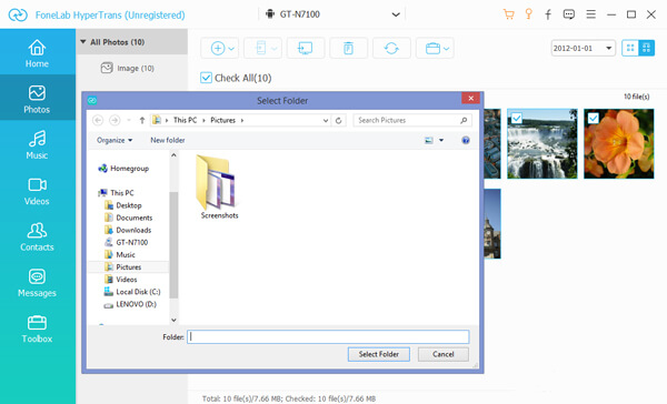 move photos from samsung to pc