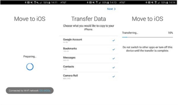 La transferencia de fotos del iPhone debería comenzar de inmediato