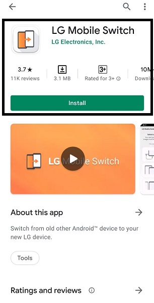 lg mobile switch