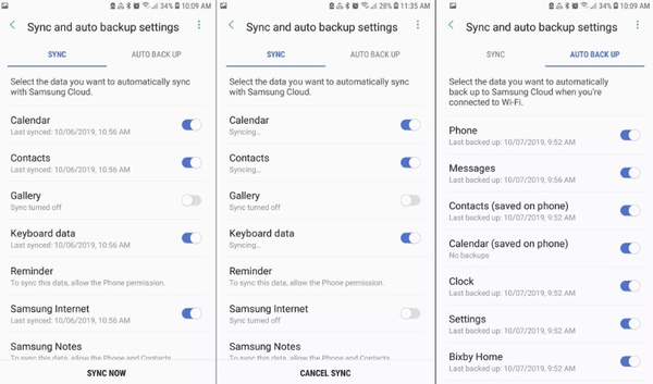 samsung auto backup