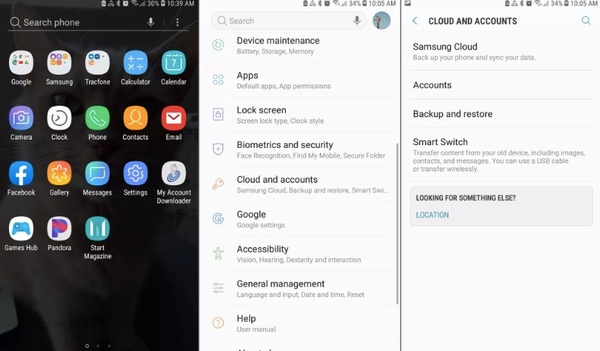samsung cloud and account