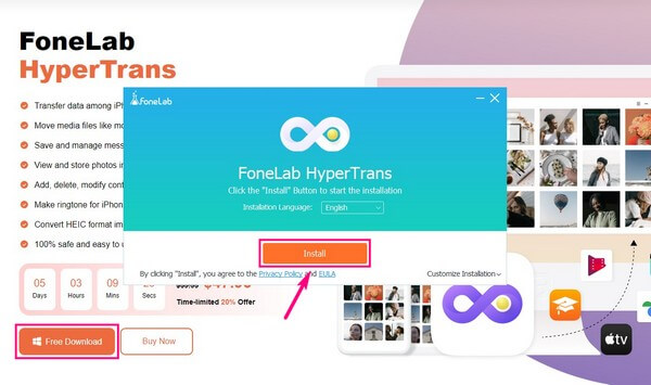 Press the Free Download tab