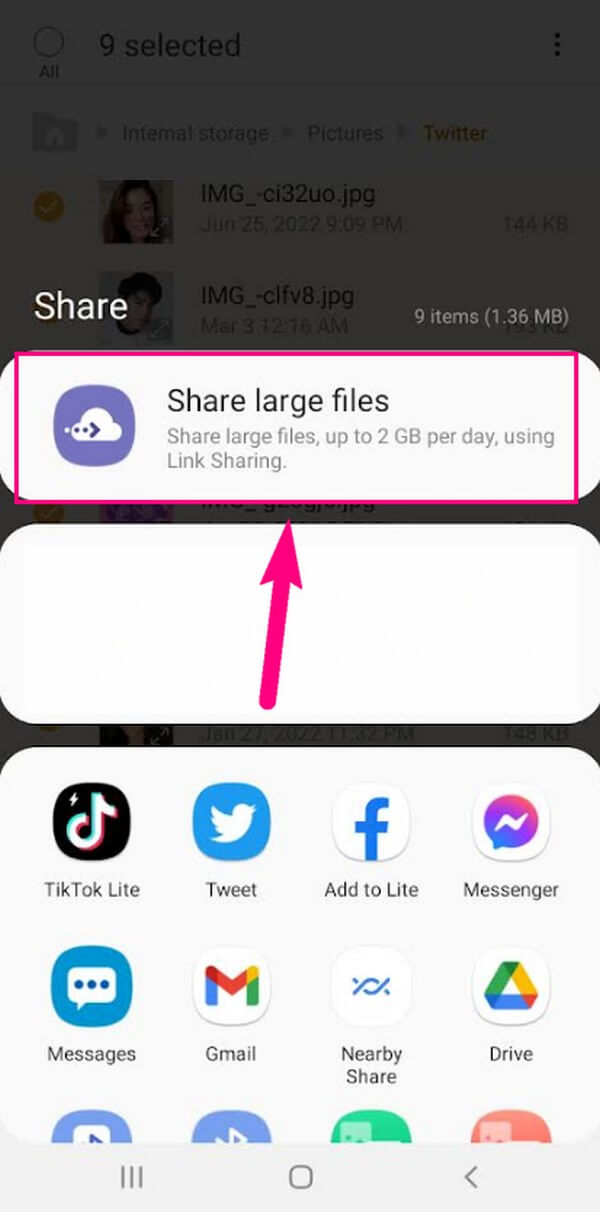 Choose the Share icon