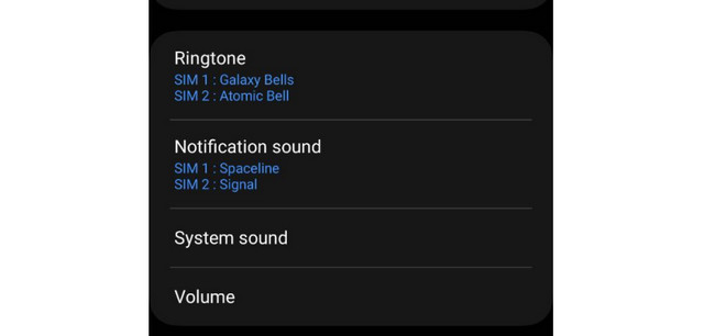 choose ringtone button