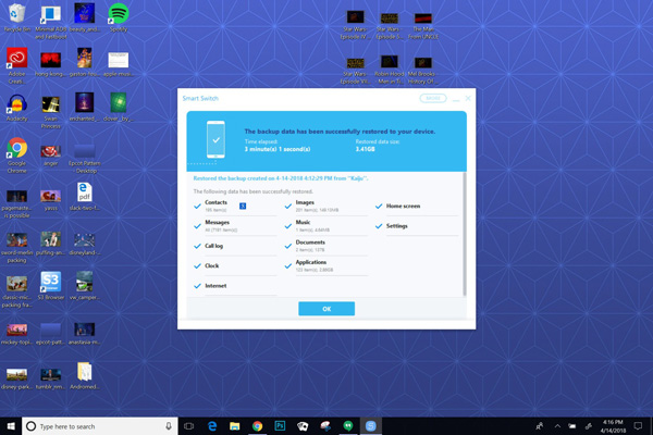 samsung smart switch restore