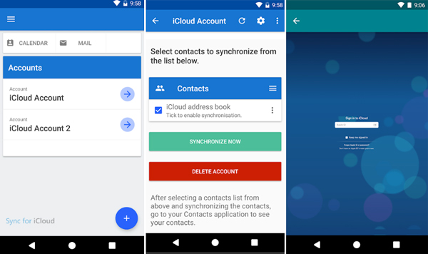 sync for icloud contacts