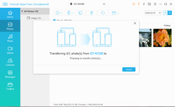 transferencia entre dispositivos