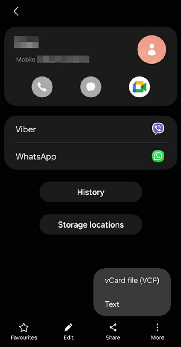 Transfer Contacts BY App Sharing Feature