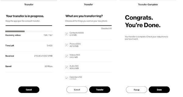 Névjegyek átvitele Samsungról iPhone-ra a Transfer App segítségével
