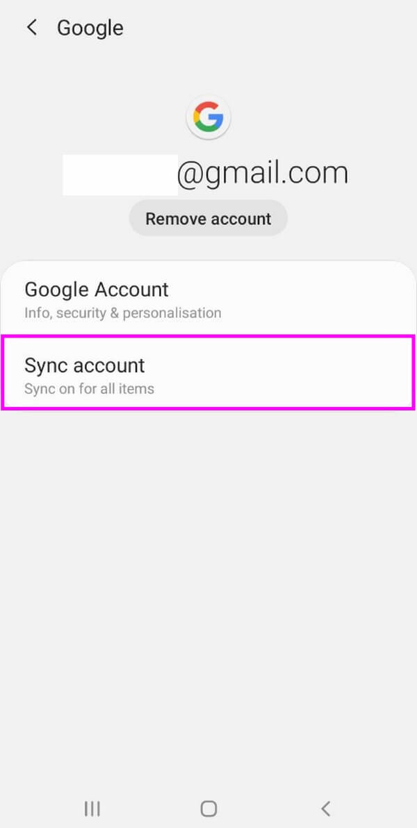 selecteer Account toevoegen om u aan te melden bij uw Google-account