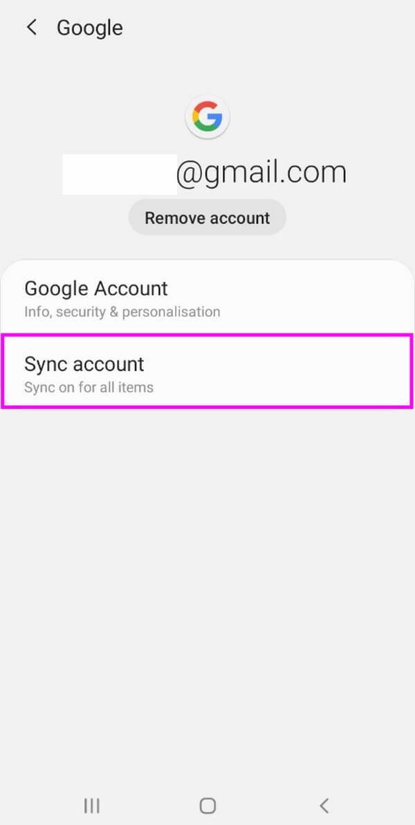 selecione Adicionar conta para fazer login em sua conta do Google