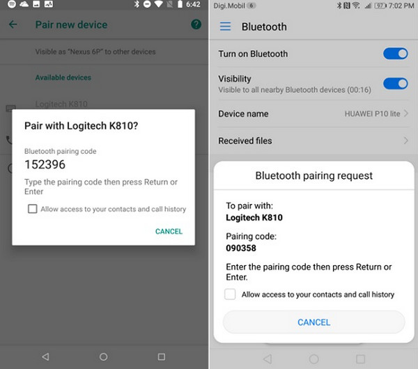 Transferir datos de LG a Samsung a través de Bluetooth