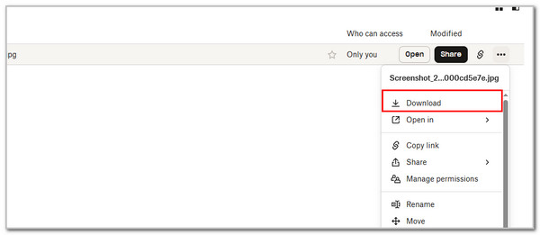 Click Download Button