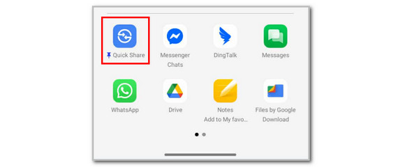 Tap Quick Share Button