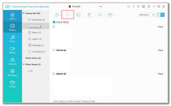 click mobile device button