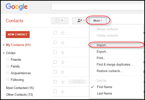 transférer le contact icloud sur android avec gmail