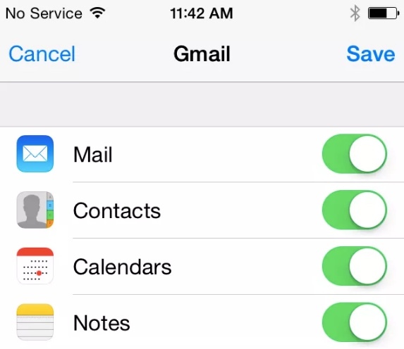 Μεταφορά σημειώσεων iPhone στο Android με το Gmail