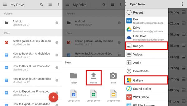 overføre lg til samsung via google drive