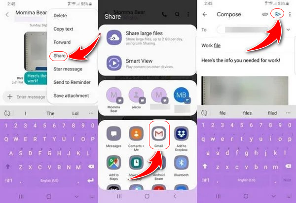 click the Share icon