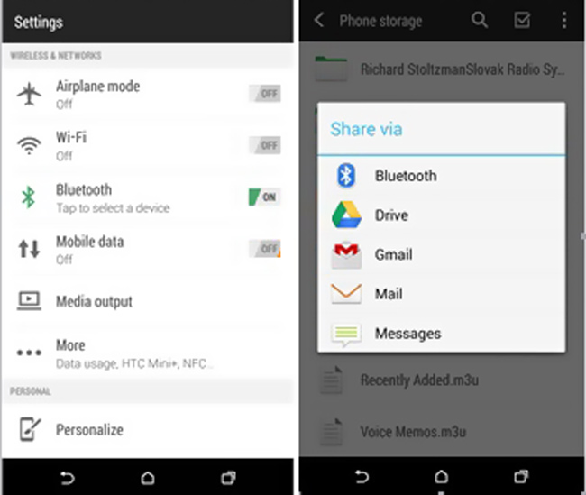 transfer photos from android to android via bluetooth