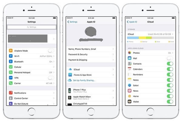 Přenos obrázků mezi iPhone do Androidu pomocí iCloud / Dropbox / Disk Google