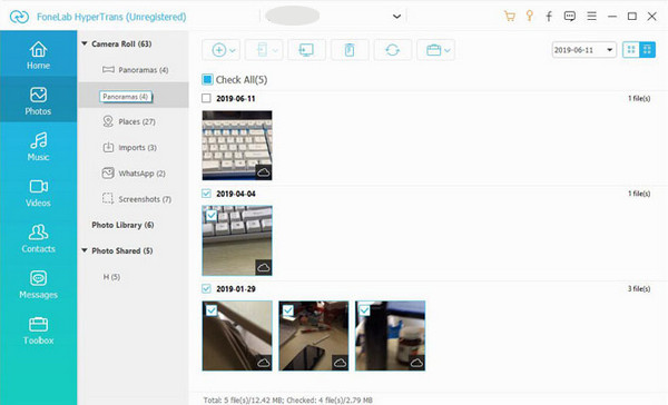 Select Files to Transfer