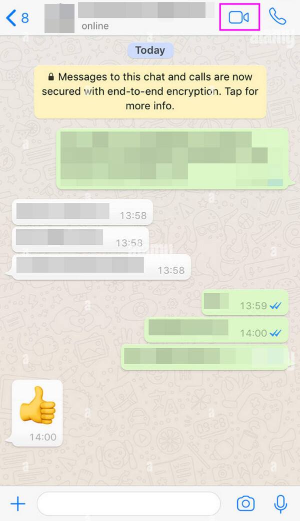 video call through whatsapp