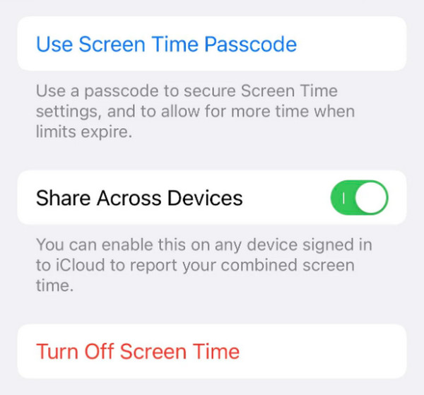 Disable Share Across Devices