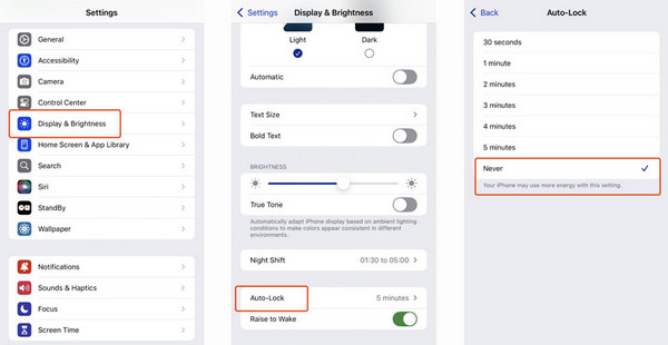 Turn Off Auto Lock