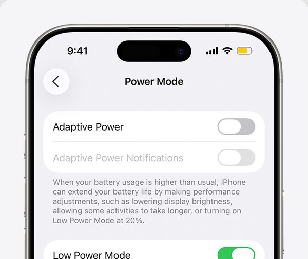 Turn Off Low Power Mode