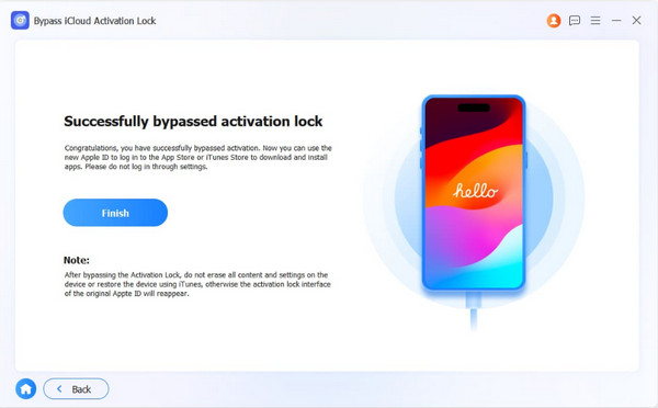 Choose Finish Button