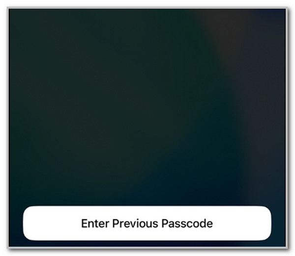 Tap Enter Previous Passcode Button