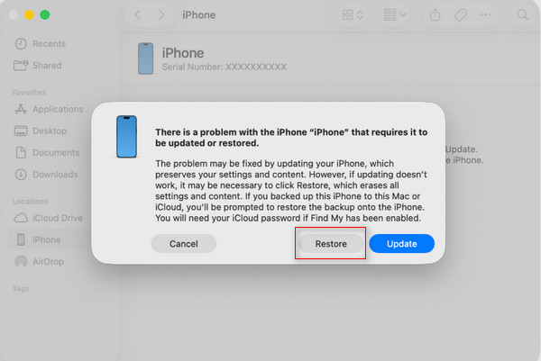 Click Restore Button