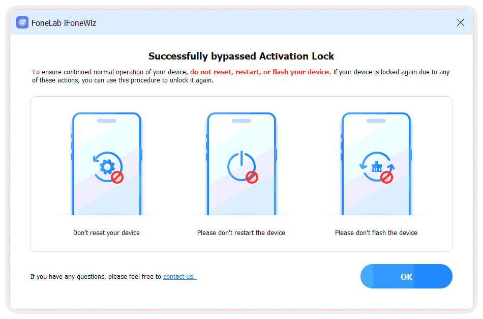 successfully Bypassing iCloud Activation Lock note
