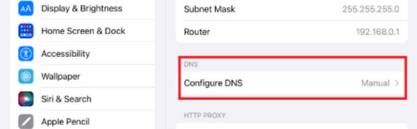 Tap Configure Dns Button