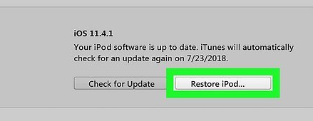 choose restore ipod