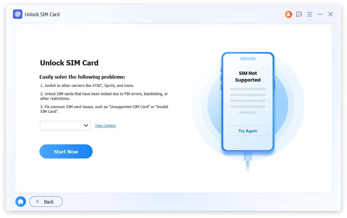 click start now