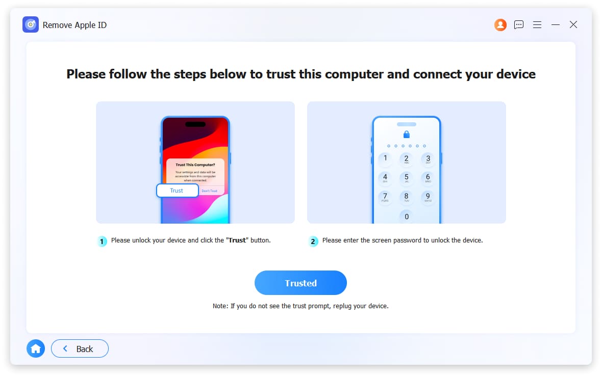 trust to remove apple id