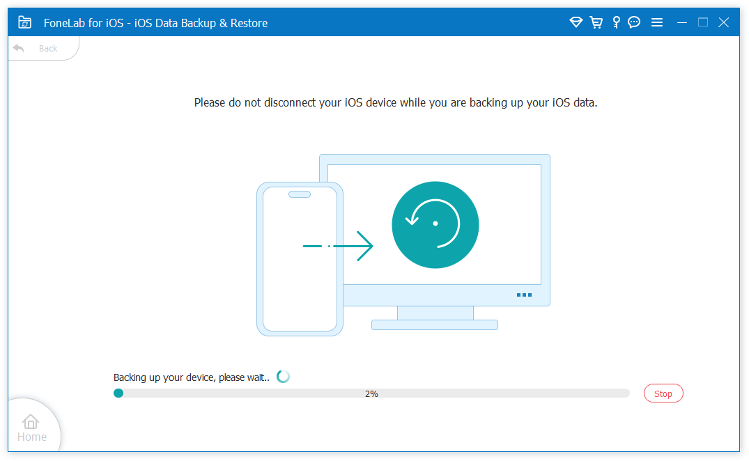 backing up device