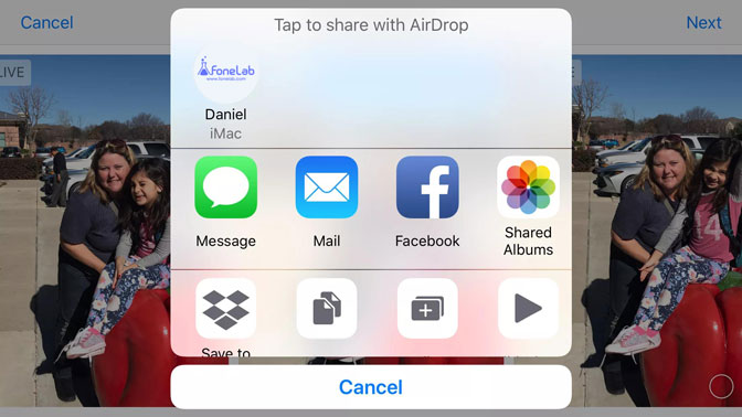 iPad Photos Airdrop共有をバックアップする方法