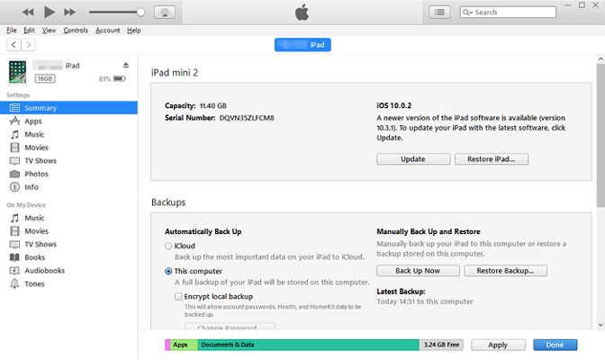 How to Backup iPad Photos itunes