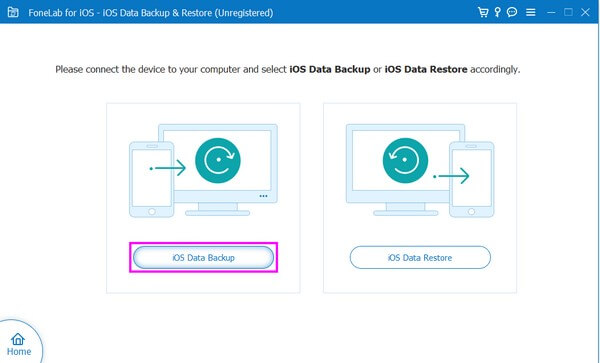 нажмите Резервное копирование данных iOS