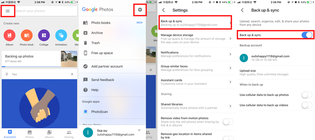 Backup to Google Photos