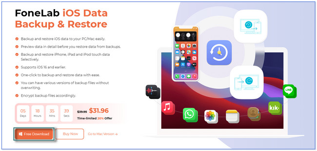 Stáhněte si nástroj FoneLab iOS Data Backup & Restore