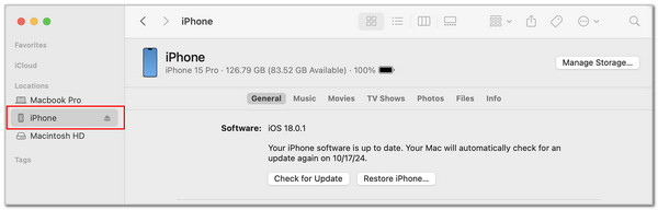 Click iPhone Button Or Name