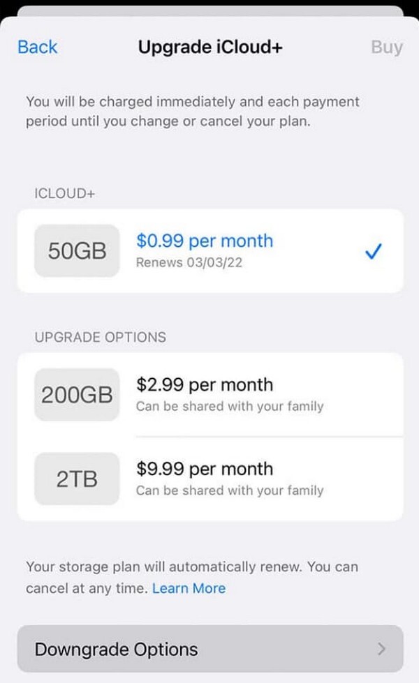 passer à iCloud Plus