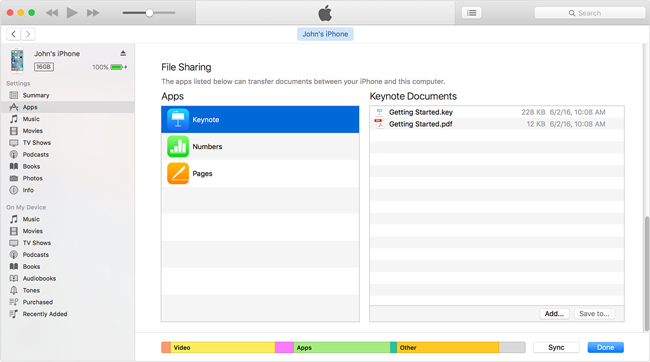 Backup iPhone app data