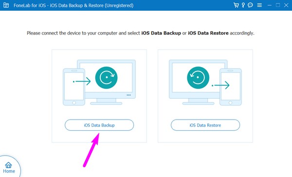 seleccione copia de seguridad de datos de ios